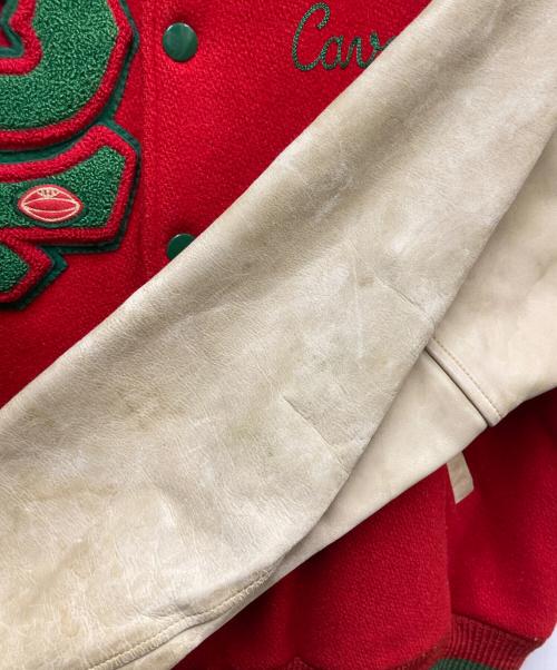 USED（USED）USED (USED) レタードスタジャン レッド サイズ:42の古着・服飾アイテム