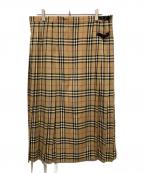 Burberry'sバーバリーズ）の古着「ノバチェックラップスカート」｜ブラウン