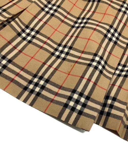 Burberry's（バーバリーズ）Burberry's (バーバリーズ) ノバチェックラップスカート ブラウン サイズ:19の古着・服飾アイテム