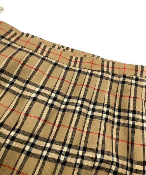 Burberry's（バーバリーズ）Burberry's (バーバリーズ) ノバチェックラップスカート ブラウン サイズ:19の古着・服飾アイテム