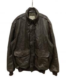 L.L.Bean（エルエルビーン）の古着「80s A-2タイプレザージャケット」｜ブラウン