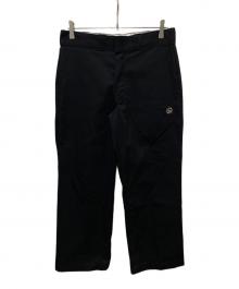 Dickies×htc（ディッキーズ×エイチティーシー）の古着「フラワー スタッズ ワークパンツ」｜ブラック