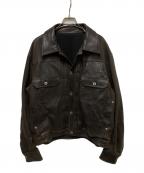 coorクアー）の古着「LAMBSKIN POCKET TRUCKET JACKET」｜ブラウン
