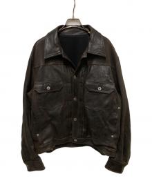coor（クアー）の古着「LAMBSKIN POCKET TRUCKET JACKET」｜ブラウン