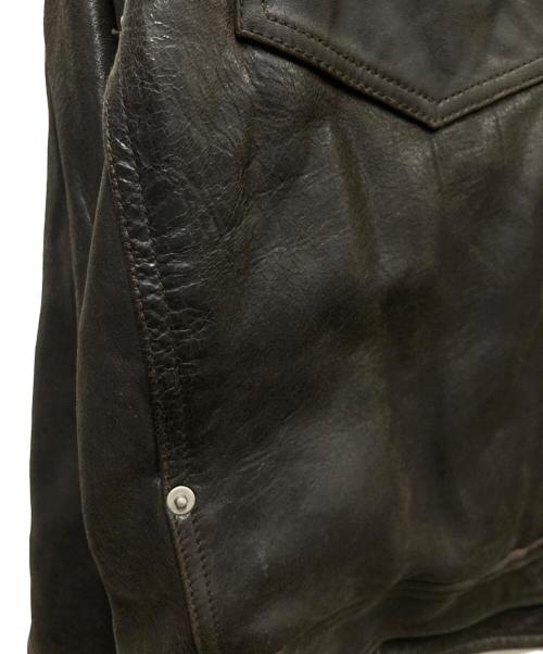 coor（クアー）coor (クアー) LAMBSKIN POCKET TRUCKET JACKET ブラウン サイズ:Lの古着・服飾アイテム