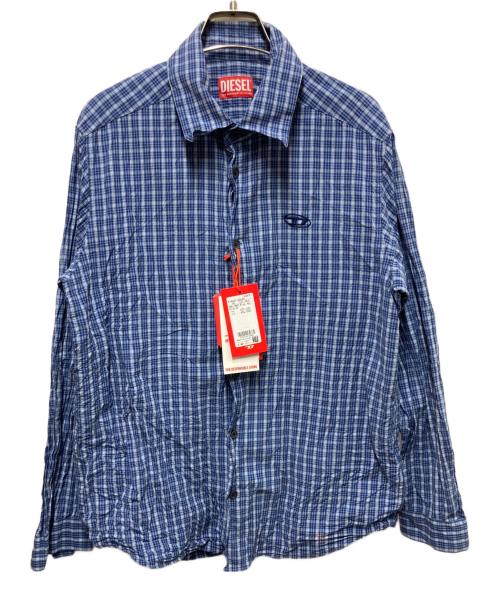 DIESEL（ディーゼル）DIESEL (ディーゼル) チェックシャツ ブルー サイズ:44の古着・服飾アイテム
