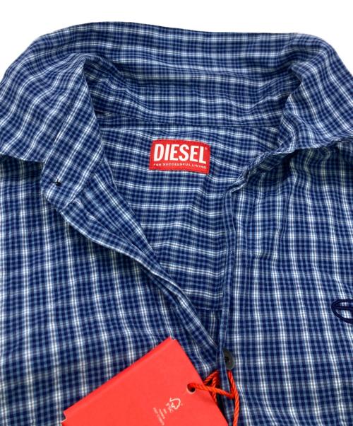 DIESEL（ディーゼル）DIESEL (ディーゼル) チェックシャツ ブルー サイズ:44の古着・服飾アイテム