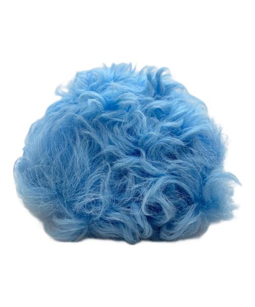 DRIES VAN NOTEN（ドリスヴァンノッテン）DRIES VAN NOTEN (ドリスヴァンノッテン) M.L.POUCH SKY リアルファーショルダーポーチ/ M.L.POUCH SKY Real Fur Shoulder Pouch ブルー サイズ:不明の古着・服飾アイテム