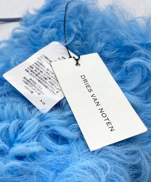 DRIES VAN NOTEN（ドリスヴァンノッテン）DRIES VAN NOTEN (ドリスヴァンノッテン) M.L.POUCH SKY リアルファーショルダーポーチ/ M.L.POUCH SKY Real Fur Shoulder Pouch ブルー サイズ:不明の古着・服飾アイテム