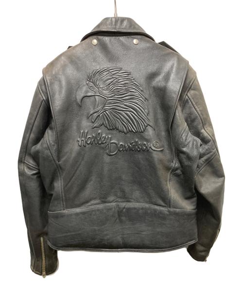 HARLEY-DAVIDSON（ハーレーダビッドソン）HARLEY-DAVIDSON (ハーレーダビッドソン) レザーライダースジャケット ブラック サイズ:40の古着・服飾アイテム