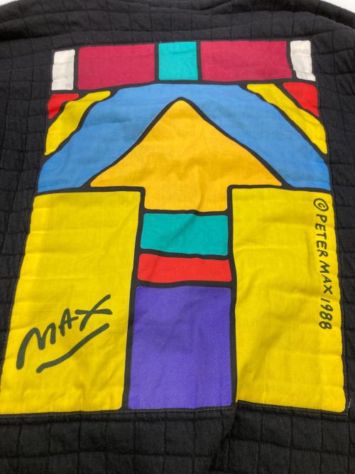 NEO MAX（ネオ マックス）NEO MAX (ネオ マックス) 80s アートパッチキルトジャケット ブラック サイズ:Sの古着・服飾アイテム