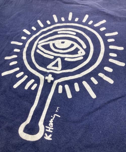 POP SHOP（ポップショップ）POP SHOP (ポップショップ) プリントTシャツ ネイビー サイズ:Mの古着・服飾アイテム
