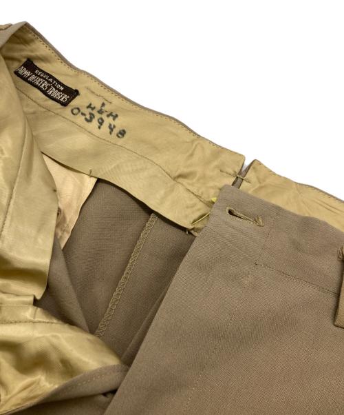 US ARMY（ユーエスアーミー）US ARMY (ユーエスアーミー) 40s OFFICERS TROUSERS スラックス ベージュ サイズ:32Lの古着・服飾アイテム