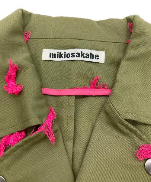 Mikio Sakabe（ミキオサカベ）Mikio Sakabe (ミキオサカベ) バタフライライダースジャケット オリーブ サイズ:Mの古着・服飾アイテム