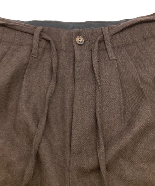 ZARA（ザラ）ZARA (ザラ) SOSHIOTSUKI (ソウシ オオツキ) フランネルスーツパンツ ブラウン サイズ:40の古着・服飾アイテム