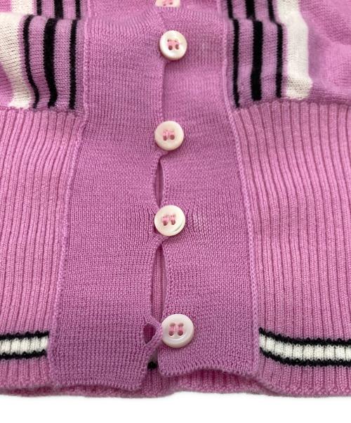 jacquemus（ジャックムス）jacquemus (ジャックムス) LE CARDIGAN SPIAGGIA ストライプカーディガン ピンク サイズ:36の古着・服飾アイテム