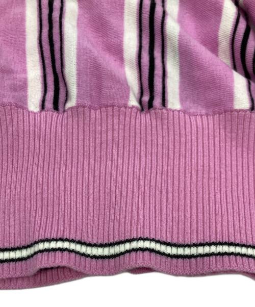 jacquemus（ジャックムス）jacquemus (ジャックムス) LE CARDIGAN SPIAGGIA ストライプカーディガン ピンク サイズ:36の古着・服飾アイテム
