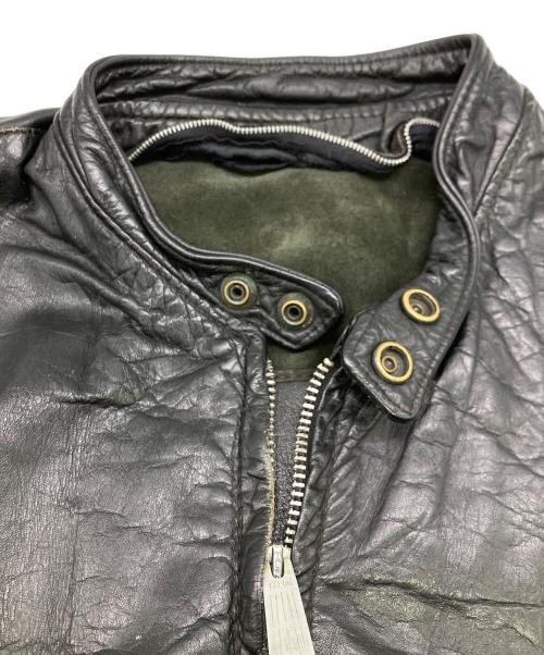 Brooks Leather Sportswear（ブルックス）Brooks Leather Sportswear (ブルックス) シングルライダースジャケット ブラック サイズ:ーの古着・服飾アイテム