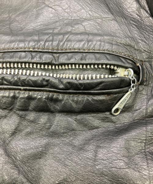 Brooks Leather Sportswear（ブルックス）Brooks Leather Sportswear (ブルックス) シングルライダースジャケット ブラック サイズ:ーの古着・服飾アイテム