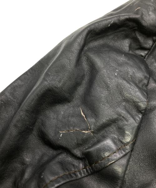 Brooks Leather Sportswear（ブルックス）Brooks Leather Sportswear (ブルックス) シングルライダースジャケット ブラック サイズ:ーの古着・服飾アイテム