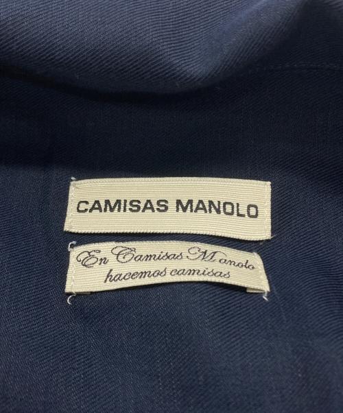 camisas manolo（カミサス マノロ）camisas manolo (カミサス マノロ) BUENAS NOCHES SHIRT/ブエナス・ノーチェス シャツ ネイビー サイズ:44の古着・服飾アイテム