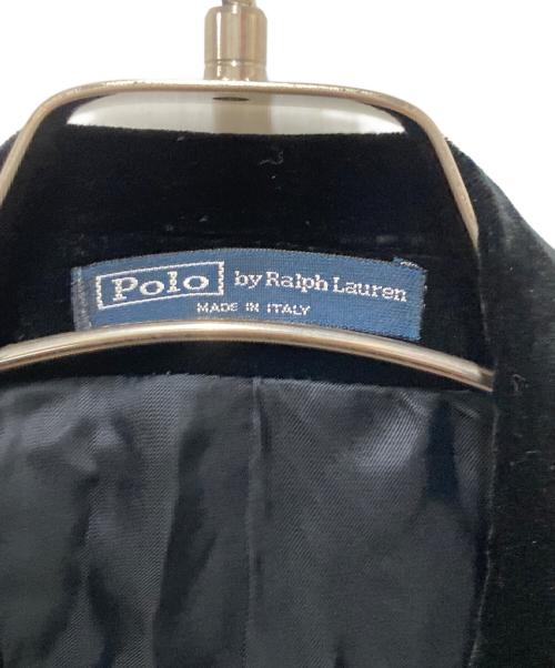 POLO RALPH LAUREN（ポロ・ラルフローレン）POLO RALPH LAUREN (ポロ・ラルフローレン) ベロアテーラードジャケット ブラック サイズ:44の古着・服飾アイテム