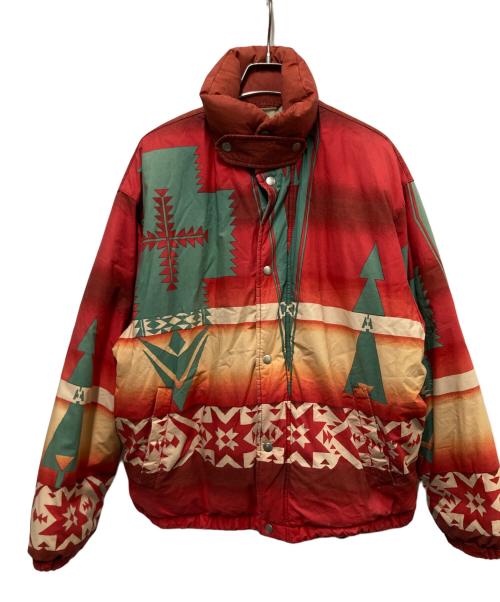 RALPH LAUREN（ラルフローレン）RALPH LAUREN (ラルフローレン) 80-90sネイティブダウンジャケット レッド サイズ:Mの古着・服飾アイテム
