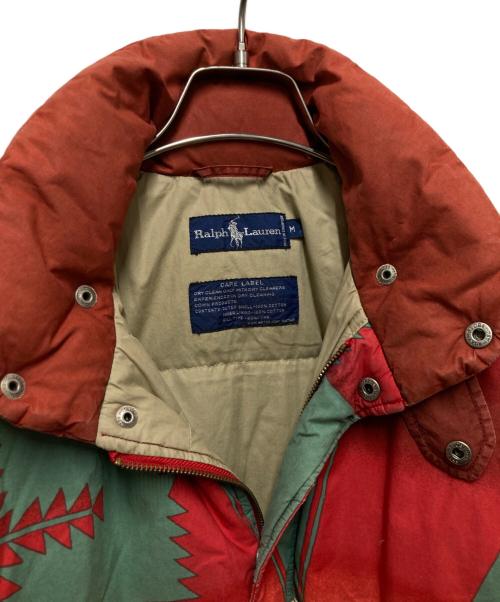 RALPH LAUREN（ラルフローレン）RALPH LAUREN (ラルフローレン) 80-90sネイティブダウンジャケット レッド サイズ:Mの古着・服飾アイテム