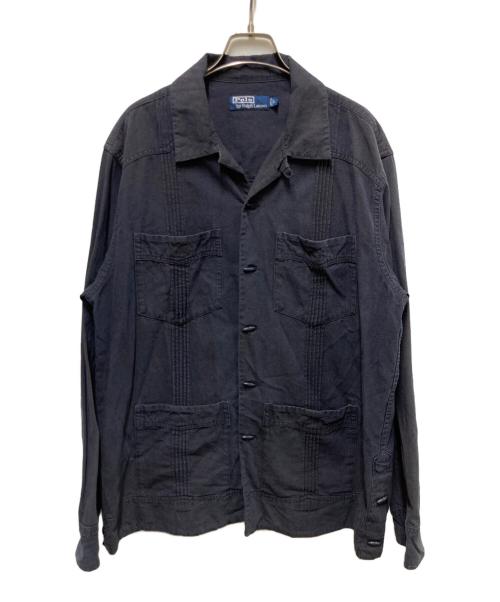 POLO RALPH LAUREN（ポロ・ラルフローレン）POLO RALPH LAUREN (ポロ・ラルフローレン) キューバシャツ ネイビー サイズ:	SIZE Lの古着・服飾アイテム