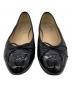 CHANEL (シャネル) バレリーナ ココマークリボンパンプス ブラック サイズ:	SIZE 38 1/2：35000円