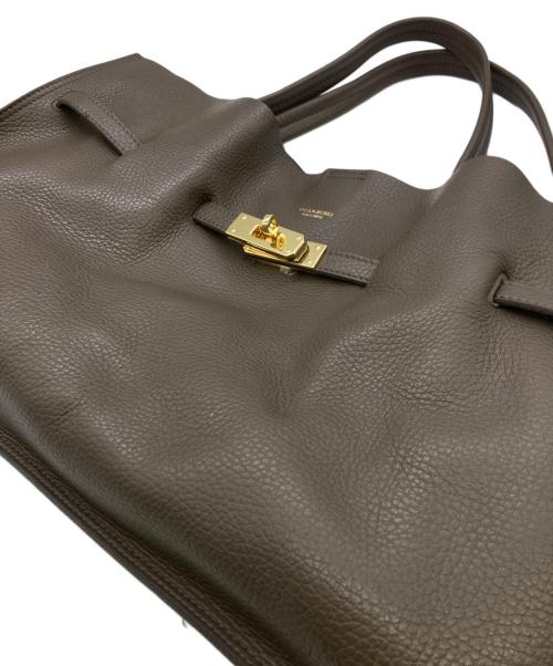 VIOLAd'ORO（ヴィオラドーロ）VIOLAd'ORO (ヴィオラドーロ) TRERO レザー トートバッグ ブラウンの古着・服飾アイテム