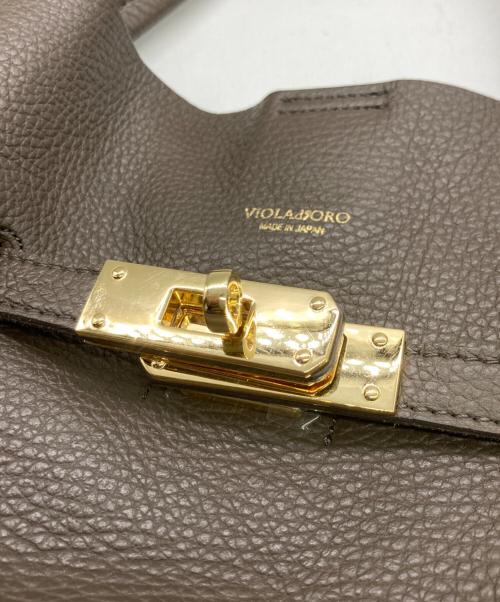 VIOLAd'ORO（ヴィオラドーロ）VIOLAd'ORO (ヴィオラドーロ) TRERO レザー トートバッグ ブラウンの古着・服飾アイテム