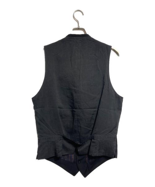 Y's for men（ワイズフォーメン）Y's for men (ワイズフォーメン) WOOL GABARDINE 7-BUTTON VEST/ウールギャバジン製ボタンベスト ブラック サイズ:3の古着・服飾アイテム