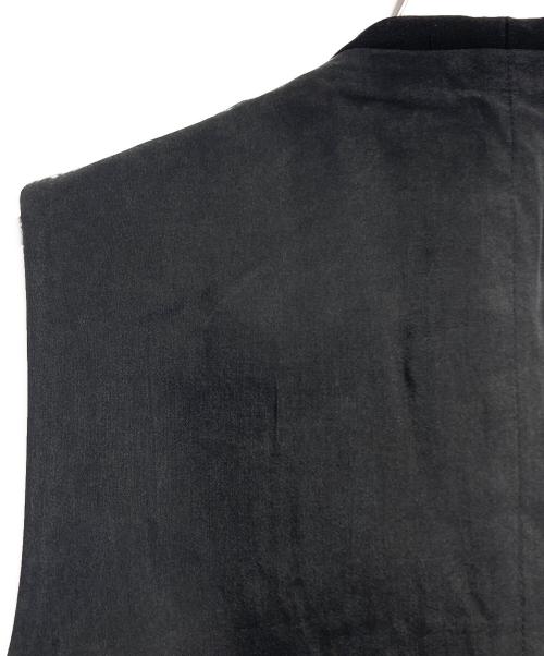 Y's for men（ワイズフォーメン）Y's for men (ワイズフォーメン) WOOL GABARDINE 7-BUTTON VEST/ウールギャバジン製ボタンベスト ブラック サイズ:3の古着・服飾アイテム