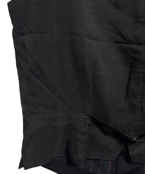Y's for men（ワイズフォーメン）Y's for men (ワイズフォーメン) WOOL GABARDINE 7-BUTTON VEST/ウールギャバジン製ボタンベスト ブラック サイズ:3の古着・服飾アイテム
