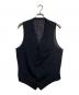 Y's for men（ワイズフォーメン）の古着「WOOL GABARDINE 7-BUTTON VEST/ウールギャバジン製ボタンベスト」｜ブラック