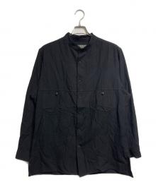 Y's for men（ワイズフォーメン）の古着「スタンドカラーシャツ/Stand-collar shirt」｜ブラック