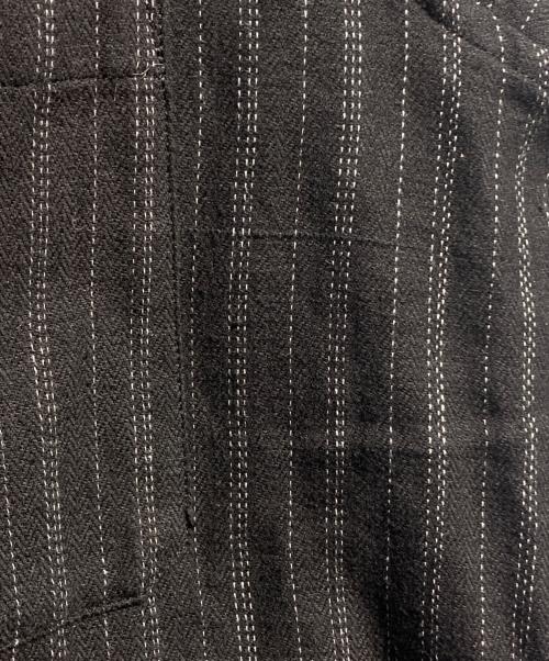 Yohji Yamamoto pour homme（ヨウジヤマモト プールオム）Yohji Yamamoto pour homme (ヨウジヤマモト プールオム) ストライプコットンシャツ/Striped cotton shirt ブラック サイズ:3の古着・服飾アイテム