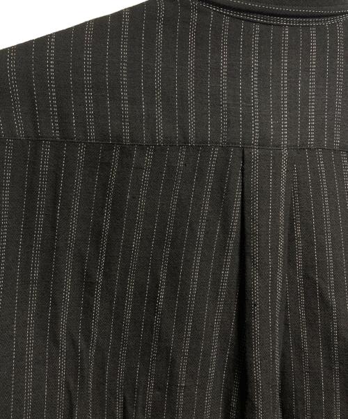 Yohji Yamamoto pour homme（ヨウジヤマモト プールオム）Yohji Yamamoto pour homme (ヨウジヤマモト プールオム) ストライプコットンシャツ/Striped cotton shirt ブラック サイズ:3の古着・服飾アイテム