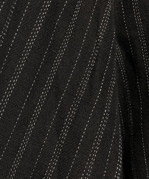 Yohji Yamamoto pour homme（ヨウジヤマモト プールオム）Yohji Yamamoto pour homme (ヨウジヤマモト プールオム) ストライプコットンシャツ/Striped cotton shirt ブラック サイズ:3の古着・服飾アイテム