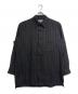 Yohji Yamamoto pour homme（ヨウジヤマモト プールオム）の古着「ストライプコットンシャツ/Striped cotton shirt」｜ブラック