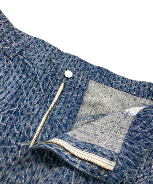 NAMESAKE（ネイムセイク）NAMESAKE (ネイムセイク) PRINCE CRINKLE WASH TRACK JEANS インディゴ サイズ:Lの古着・服飾アイテム