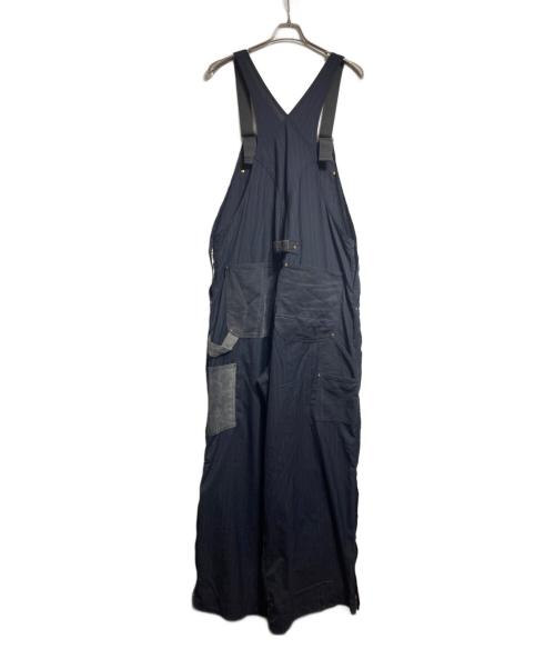 KHOKI（コッキ）KHOKI (コッキ) ダブルニーストライプオーバーオール/Double-Knee Stripe Overalls ブラック サイズ:4の古着・服飾アイテム