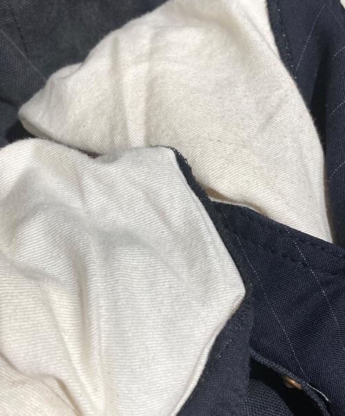 KHOKI（コッキ）KHOKI (コッキ) ダブルニーストライプオーバーオール/Double-Knee Stripe Overalls ブラック サイズ:4の古着・服飾アイテム