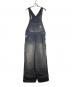 KHOKI（コッキ）の古着「ダブルニーストライプオーバーオール/Double-Knee Stripe Overalls」｜ブラック