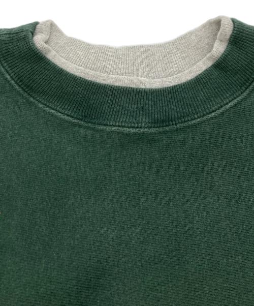 Champion（チャンピオン）Champion (チャンピオン) 90s リバースウィーブスウェット グリーン×グレー サイズ:Lの古着・服飾アイテム