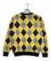 MAISON et VOYAGE (メゾンエボヤージュ) カシミヤ アーガイル クルーネックプルオーバー/Cashmere Argyle Crew Neck Pullover ブラック×イエロー サイズ:S：16000円