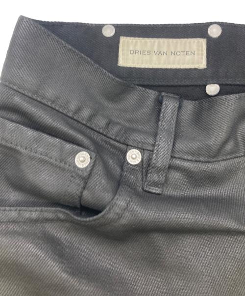 DRIES VAN NOTEN（ドリスヴァンノッテン）DRIES VAN NOTEN (ドリスヴァンノッテン) Pine Denim Pants コーティングパンツ ブラック サイズ:29の古着・服飾アイテム