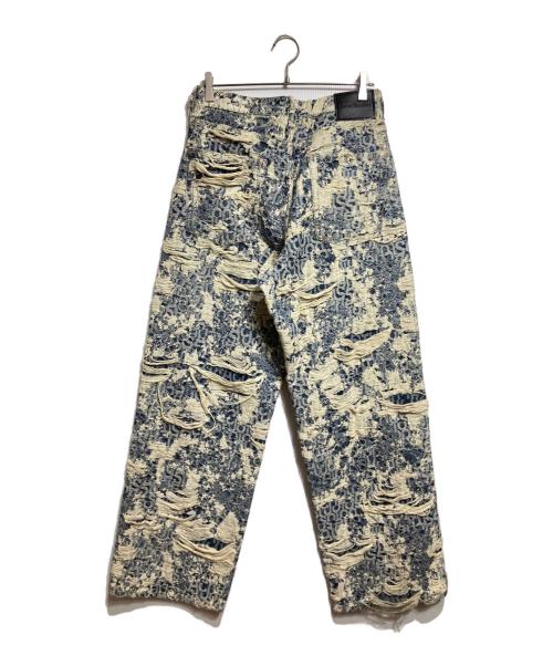 Acne studios（アクネ ストゥディオズ）ACNE STUDIOS (アクネ ストゥディオズ) 1981 U DENIM DISTRESSED MONGRAM インディゴ×ホワイト サイズ:Mの古着・服飾アイテム