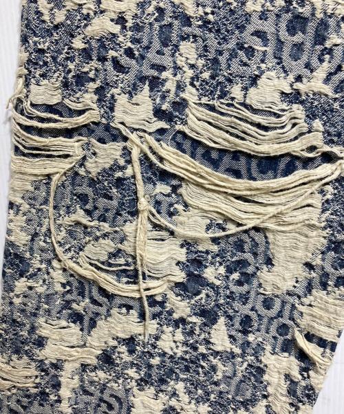 Acne studios（アクネ ストゥディオズ）ACNE STUDIOS (アクネ ストゥディオズ) 1981 U DENIM DISTRESSED MONGRAM インディゴ×ホワイト サイズ:Mの古着・服飾アイテム